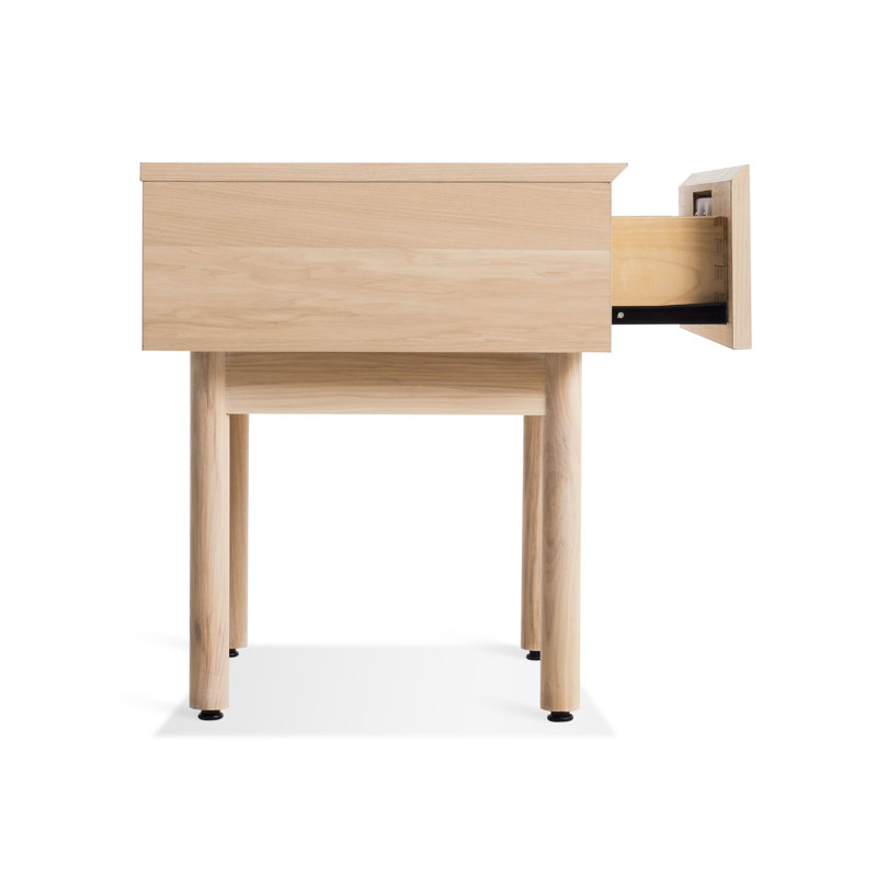 Shale 1 - Drawer Solid Wood Nightstand, Hickory