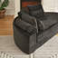 Canapé-lit semi-circulaire 78,5 pouces en velours côtelé 2-en-1 78 pouces, fauteuil inclinable design avec coussin pour le cou et cinq coussins décoratifs dans le salon-561223908