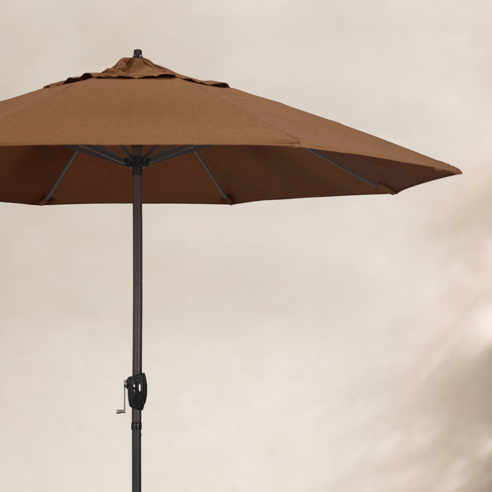Mira 9' Sunbrella® Market Umbrella, Heather Teak Sunbrella®