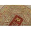 Tapis en laine ivoire/rouge 6 pi 8 po x 9 pi 1 po one-of-kind à la main noué la Ackles