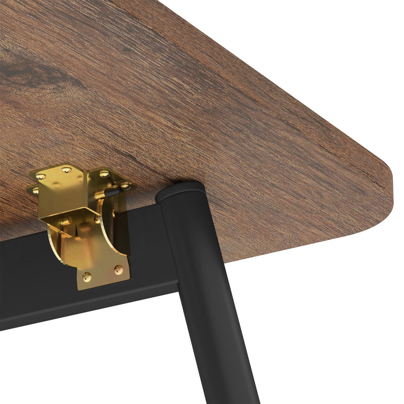 Four Leg Coffee Table, Brown, Black