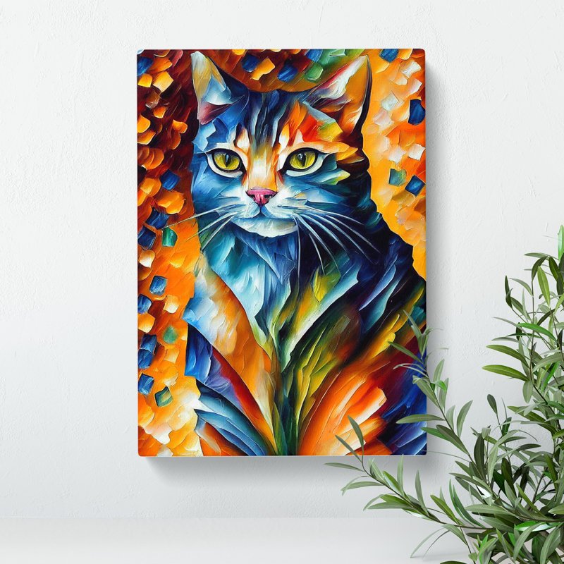 Cat Portrait No.5 - Wrapped Canvas, 76cm H x 50cm W