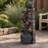  45" 5-Tier Cascading Stacked Stones & Clay Pot Weather Resistant Outdoor Water Fountain with LED Lights Grey-104101271