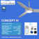 54" Concept IV 3 -Blade LED Smart Standard Ceiling Fan with Remote Control and Light Kit Included