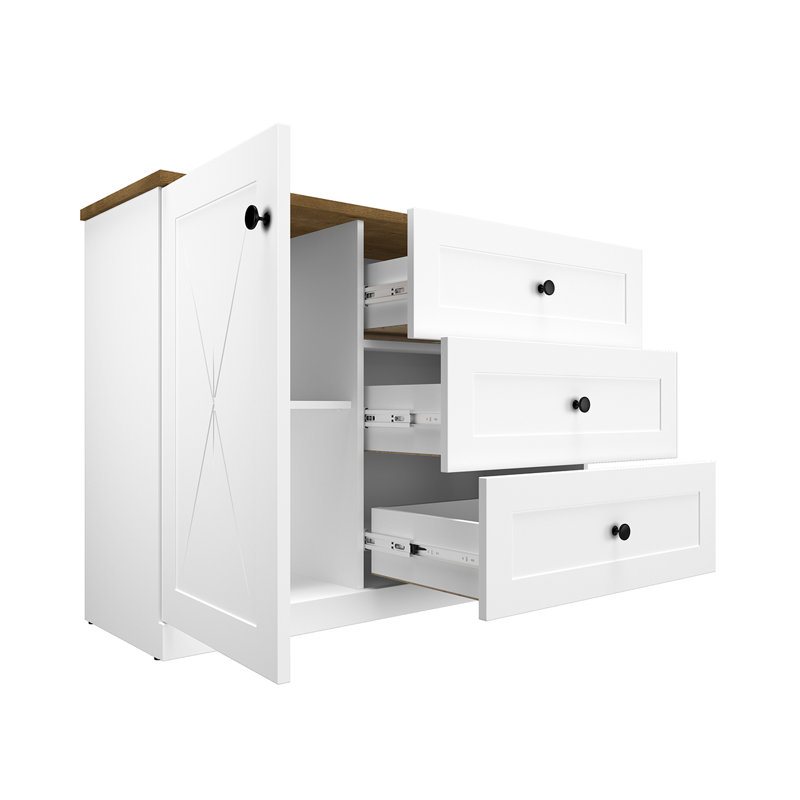 Neli 120 Cm Wide 3 Drawer Sideboard