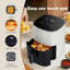 Friteuse à air 12-en-1, compacte et grande 6 pte avec fenêtre de visualisation, rôti, réchauffer, déshydrater, cuire, vapeur-112896303