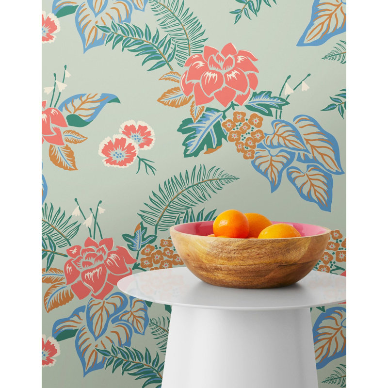 Lanai Wallpaper | Traditional / Roll - 27" x 30', Mint