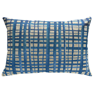 Shibori Stripes Linen Throw Pillow