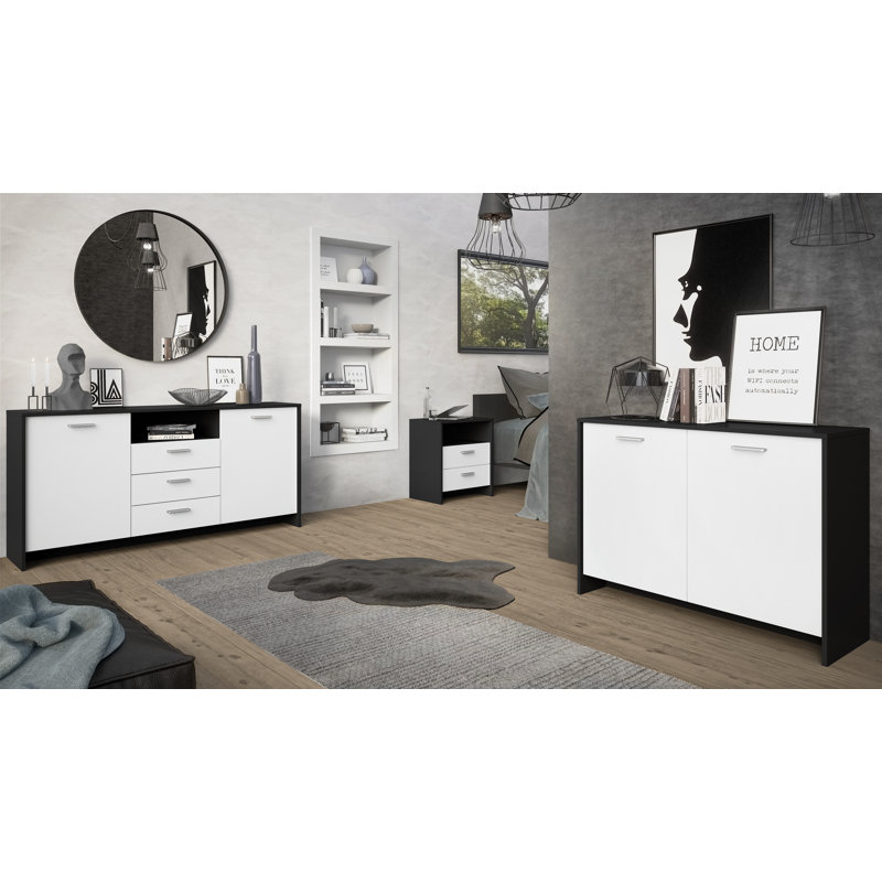 Dunnavent 2 - Door Accent Cabinet, Black/White
