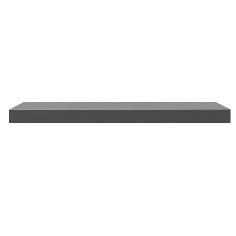 Derrance Floating Shelf, 3.8cm H x 60cm W x 22.9cm D , Dark Grey Rustic