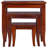 Rosalind Wheeler Stackable Side Tables 3 Pcs Solid Wood Mahogany-518596771