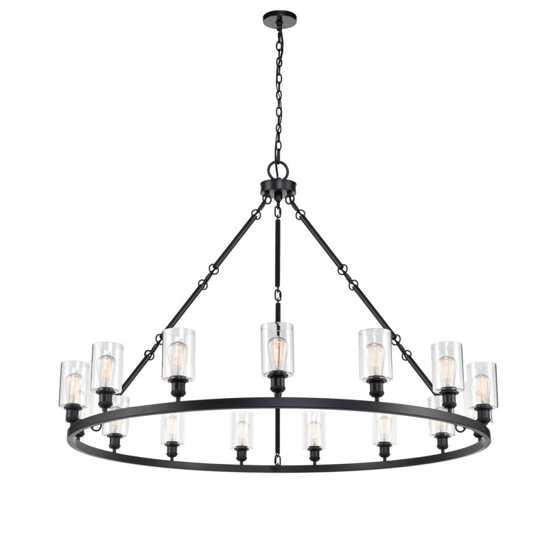Monyea - Lustre en roue de chariot, 20, H 42,5 po x P 60 po x l 60 po