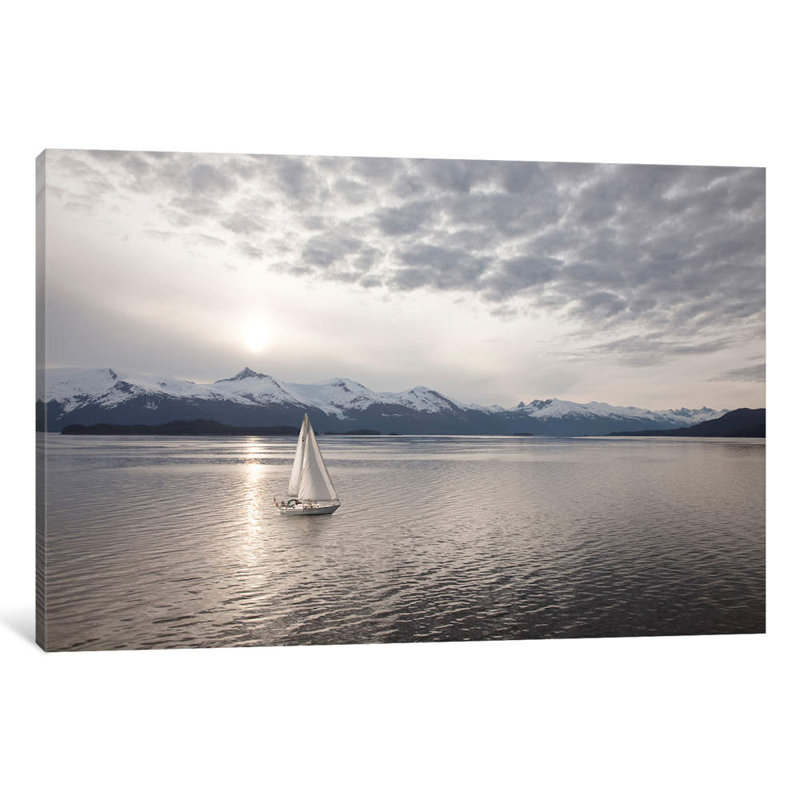 Sailing At Sunset, Alaska 09 by Monte Nagler - Print on Canvas, No Frame, 66.04 cm H x 45.72 cm W x 1.91 cm D