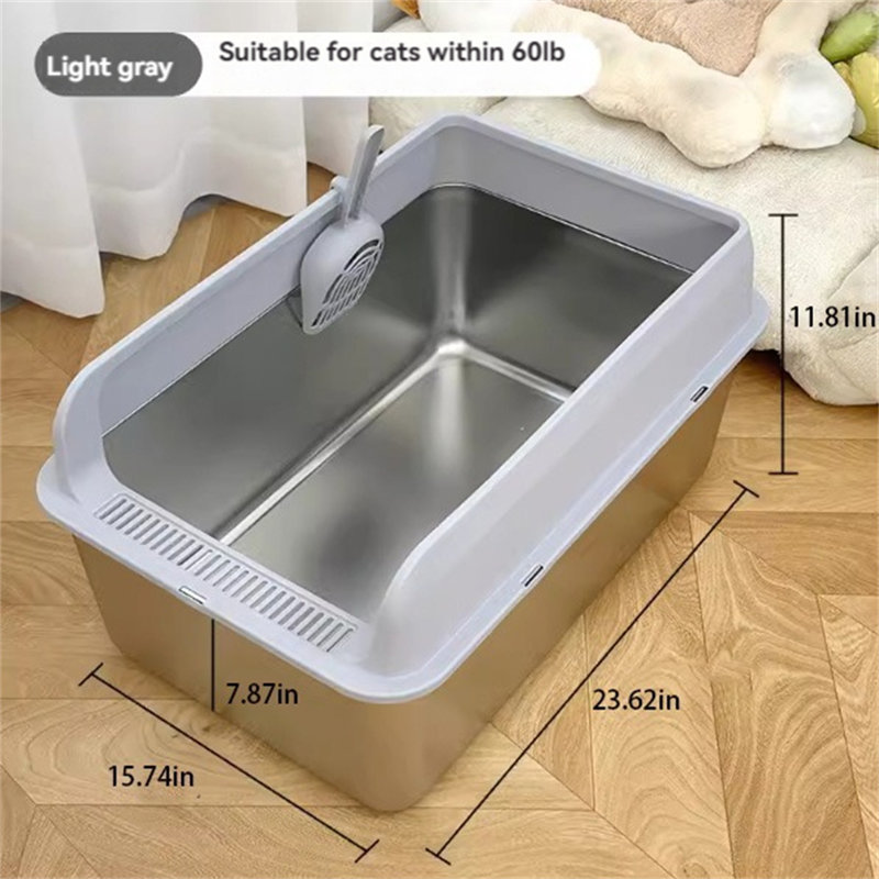 Bassin pour litière en PP, H 11,81 po x l 15,74 po x P 23,62 po