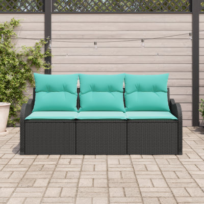 Ensemble de canapé de jardin avec coussin 3 pièces vidaXL
