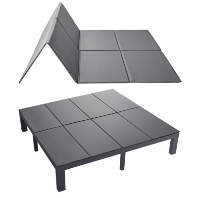 Bunkie Board, lit double pliable 75,6 x 54,3 po sous matelas avec sangles autoagrippantes, noyau en PP avec tissu Oxford 600D, anti-affaissement pour les cadres en métal, les lits superposés et les canapés-lits