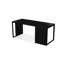 Bureau rectangulaire en bois massif et fer noir-1748551301
