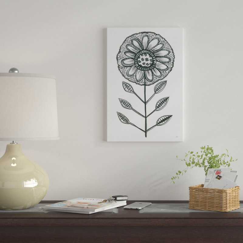 «Bloom Town IV» par Melissa Averinos - impression sur toile tendue, Papier d'art encadré noir, Blanc