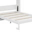 Structure de lit escamotable moderne avec décoration à persiennes et tablettes de rangement intégrées-129700482