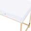 Bureau blanc ultrabrillant 2 avec accents dorés pour le style de chambre à coucher contemporain