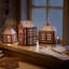 Gingerbread 6.7" Stoneware Tabletop Lantern