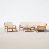 Sonnie Acacia 5 - Person Modular Patio Conversation Sets with Cushions