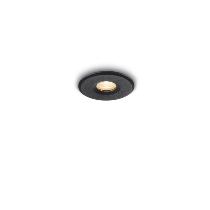 UltraBeam 3 Watt LED Recessed Ceiling Downlight - IP65 Waterproof for Outdoors and Bathrooms, Black