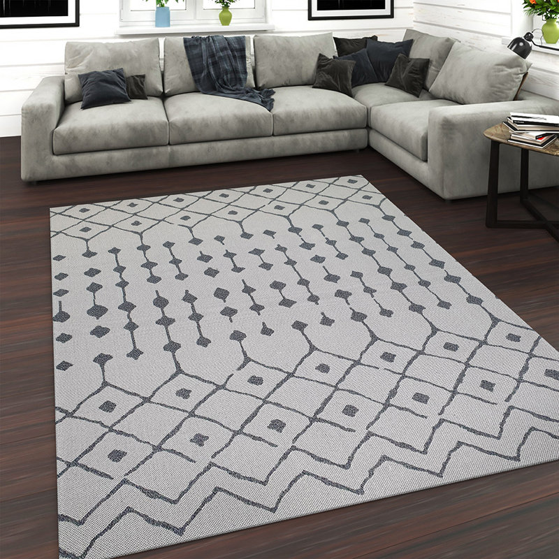 Crownover Southwestern Cotton Hand Woven Area Rug, Rectangle 60 x 90cm