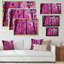 Rose et mauve, fantaisie, paysage de forêt - œuvre d'art traditionnelle sur toile-294736221-294736217
