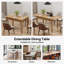 Extendable Dining Table With Large Tabletop, Kitchen Wood Desk With 4-8 Seats, Space Saving, Wood-859838910-861761887-1014661258