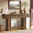 55" Rustic Console Table with 2-Tier Storage, Wood Entryway Table, Sofa Table