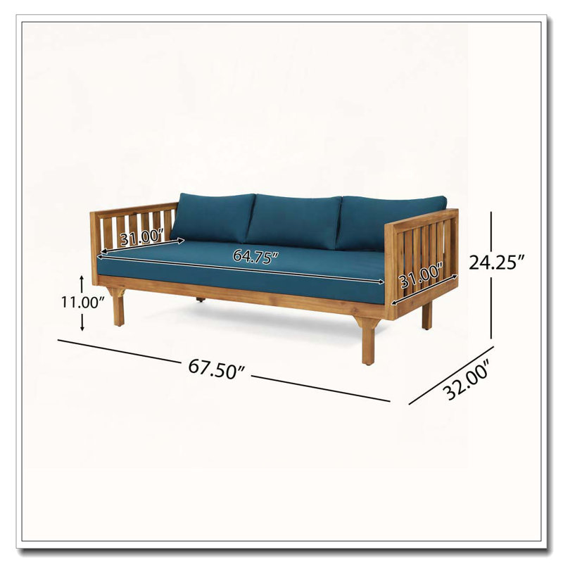 3 SEATER Patio Sofa DAYBED, blue