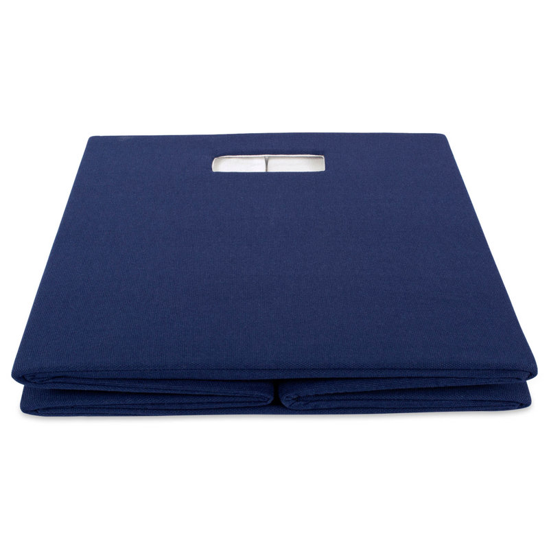 Bac en tissu uni, Bleu nautique, H 13 po x l 13 po x P 13 po