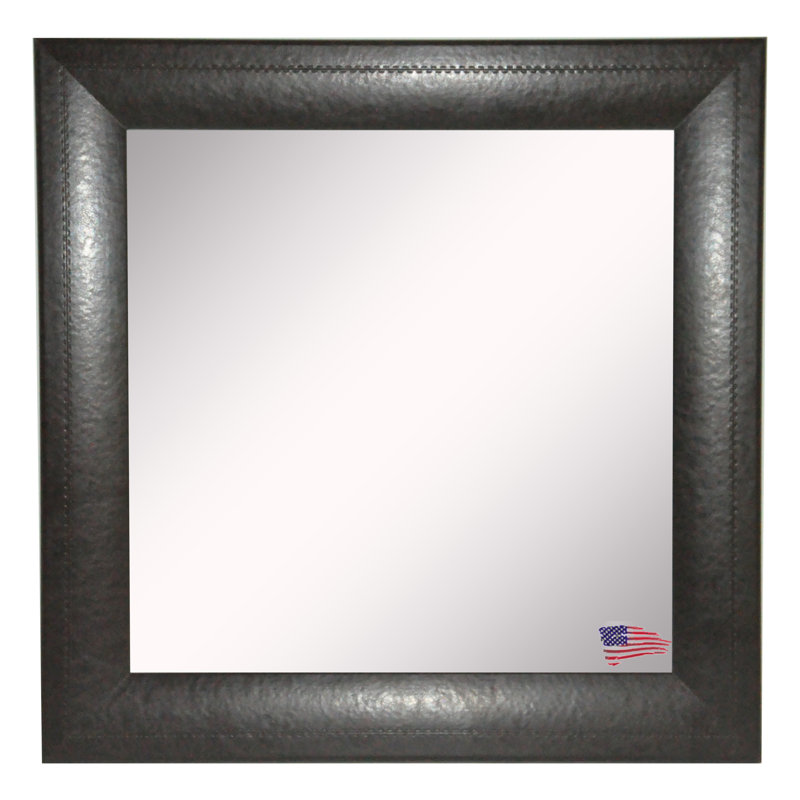 Arazeli Solid Wood Flat Wall Mirror, 25.75" H x 25.75" W
