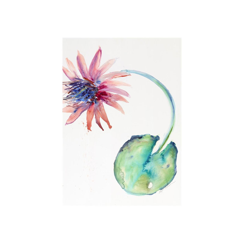 Bloom II - peinture sur toile tendue, Couche de verre, H 76 po x l 54 po