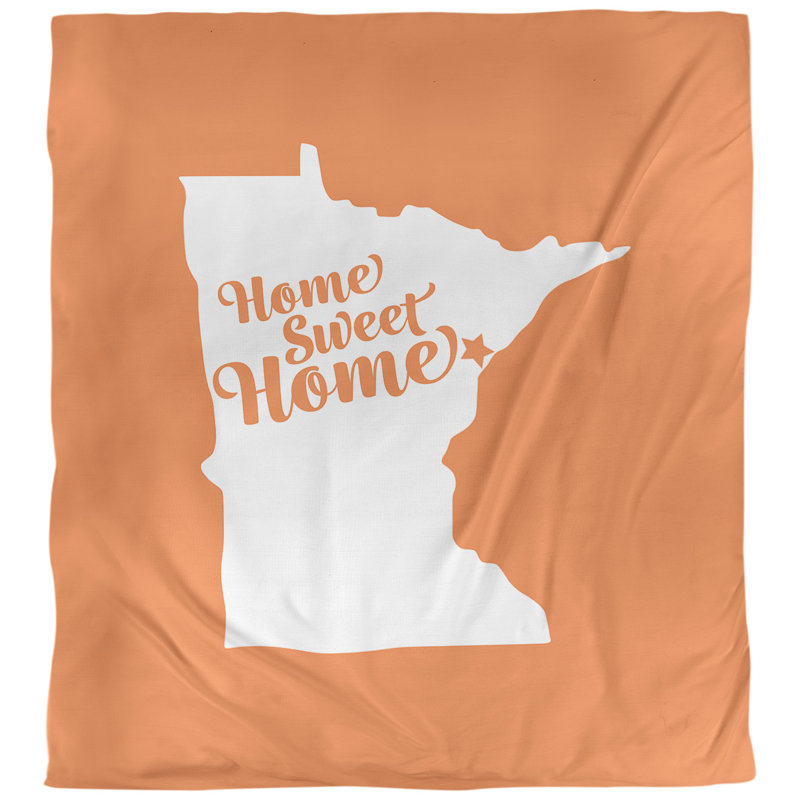 Duluth Modern & Contemporary Duvet Cover, Twin XL Duvet Cover, Orange, Brushed Polyester