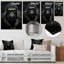 Décoration murale en métal noir et blanc Gorilla Majestic III - animaux-1925524994