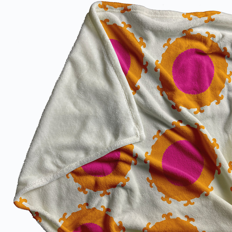 Couverture polaire Pan Bubbles, L 60 po x L 80 po, Orchidée