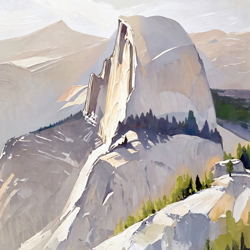Half-Dome  Giclee on Gallery Wrapped Canvas, 36" H x 36" W