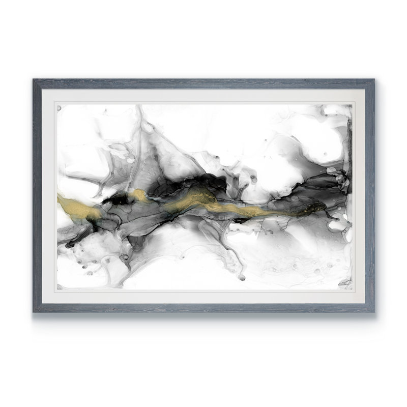 « golden précipice i » par paul cezanne-reproduction d’art sur cadre photo, H 16 po x l 22 po x P 1 po