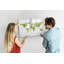 Magnetic Memo Board Whiteboard - 90 x 60 cm - With Marker and Magnets - Watercolor world map