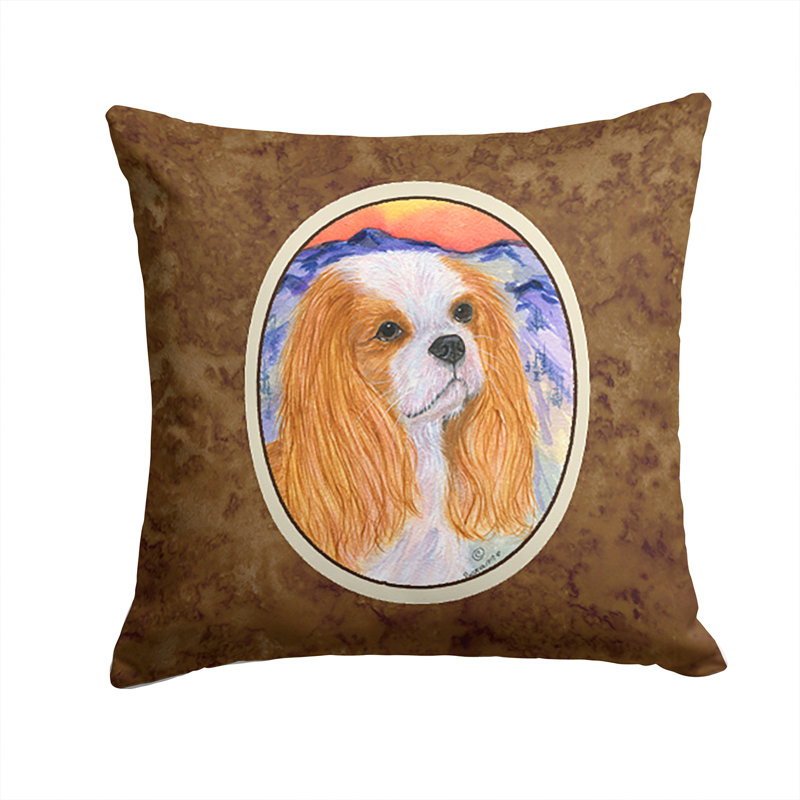 Cavalier Spaniel Outdoor Reversible Throw Pillow