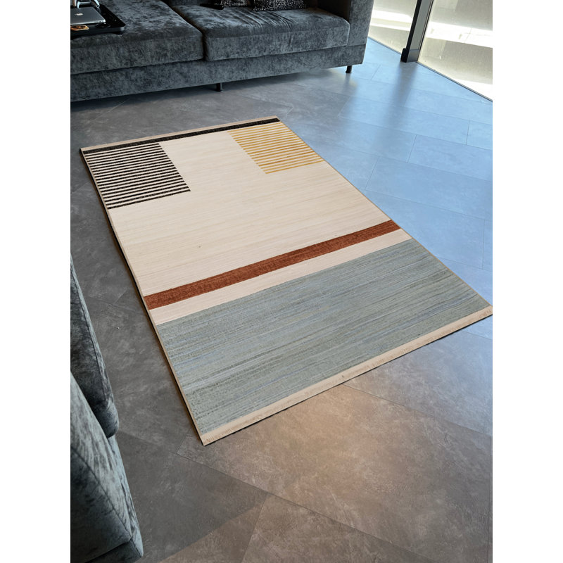 Tapis décoratif multicolore, Tapis de couloir 3 pi 3,37 po x 9 pi 10,11 po