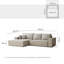 5 Seater Fabric Corner Sofa -1172360291-1172360296