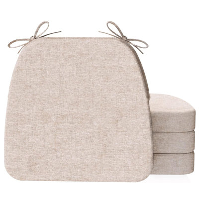 17" x 16" x 2" Indoor D-shaped Kitchen Dining Chair Seat Cushion
