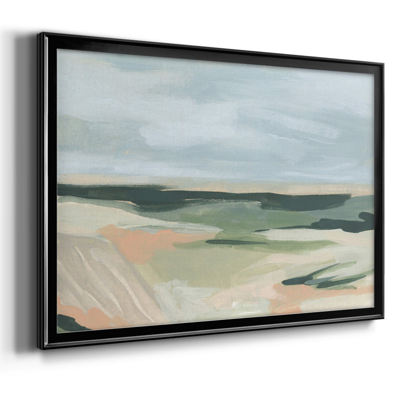 Toile tendue avec cadre Pastel Plains II_2766030, Noir, H 18 po x l 26 po x P 1,5 po