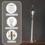 Ensemble de 2 lampes de table argentées modernes, lampes de chambre en verre martelé avec ampoules DEL à faible consommation d'énergie