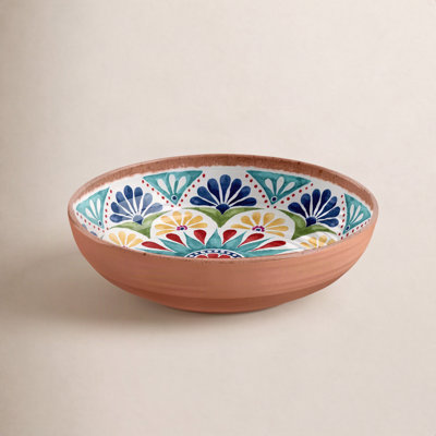 Bettina Medallion Melamine Bowl - Multicolor - 8"