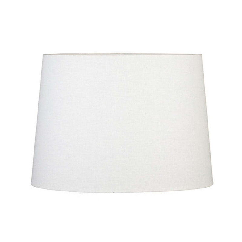 Hardback Linen Oval Lamp Shade (Spider), 9" H x 12" W x 8" D, Eggshell