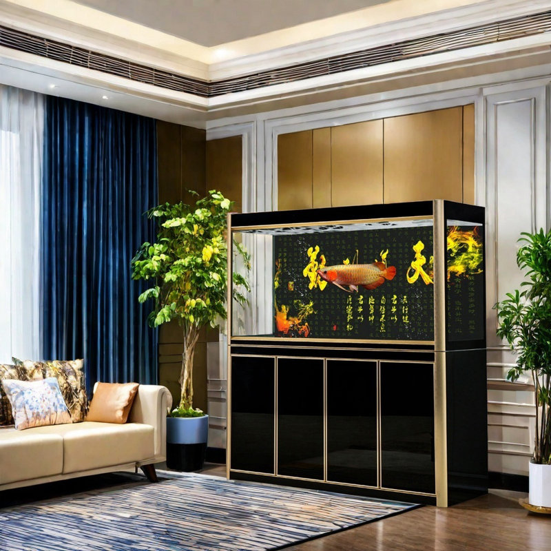 Aquarium de luxe rectangulaire noir Eco Deluxe, 145 gallons (H 63 po x l 70,8 po x P 19,6 po)